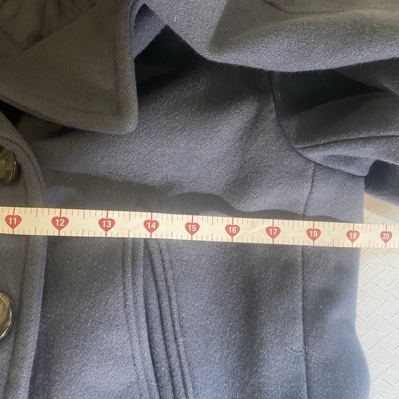 J.Crew Navy Wool Blend Peacoat Double Breasted Quilted Lined Womens Tall Medium - Picture 5 of 8